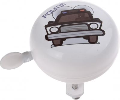 TOM fietsbel Politie wit 58 mm TOM fietsbel Politie wit 58 mm