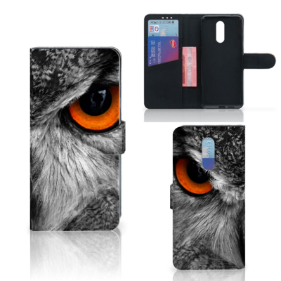 Nokia 3.2 Telefoonhoesje met Pasjes Uil