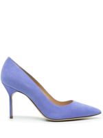 Manolo Blahnik escarpins en daim 90 mm - Bleu