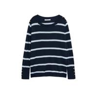 Violeta by Mango gestreepte trui marine