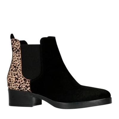 Manfield suède chelsea boots zwart Manfield suède chelsea boots zwart
