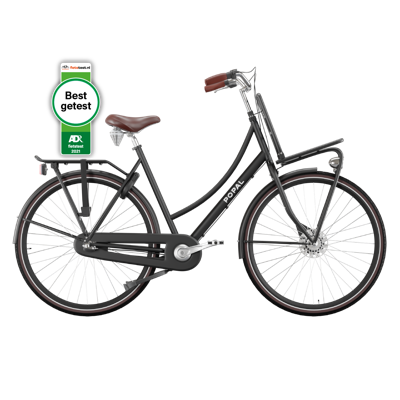 Popal Daily Dutch Prestige 28 Inch 59 cm Dames 3V Terugtraprem Matzwart