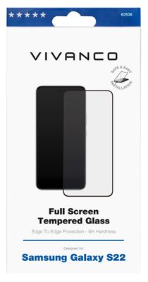 Vivanco neu Screenprotector (glas) Samsung Galaxy S22, Samsung Galaxy S23 1 stuk(s) 2.5DGLASVVSGS22