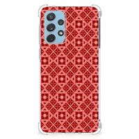 Samsung Galaxy A73 Doorzichtige Silicone Hoesje Batik Rood - thumbnail