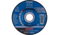 PFERD 62100115 E 115-4,1 CERAMIC SGP STEELOX Afbraamschijf gebogen Diameter 115 mm Boordiameter 22.23 mm RVS, Staal 10 stuk(s)