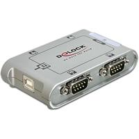 Delock compatible USB 2.0 to 4 port serial HUB - Serieller Adapter - USB 2.0 - RS-232 x 4