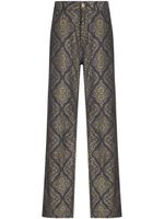 ETRO jean droit à motif cachemire en jacquard - Noir