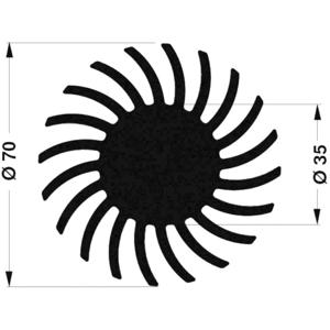 Fischer Elektronik 10103870 SK 571 50 ME LED-koellichaam 1.67 K/W (Ø x h) 70 mm x 50 mm