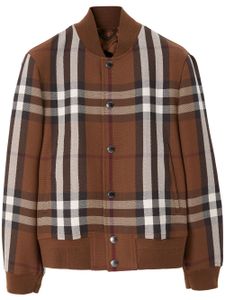 Burberry veste bomber à carreaux - Marron