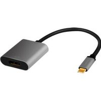 LogiLink CUA0102 tussenstuk voor kabels USB 3.2 Gen1 Type-C DisplayPort Zwart