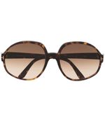 TOM FORD Eyewear lunettes de soleil à monture oversize - Marron - thumbnail