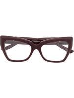 Balenciaga Eyewear lunettes de vue à monture papillon - Rouge - thumbnail