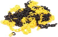 Perel signalisatieketting 10 meter geel/zwart