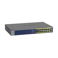Netgear GS516PP 16-poorts Gigabit Ethernet LAN PoE Switch (16x PoE+ 260W, plug-and-play netwerkswitch, desktop of 19 inch rack-montage, ProSAFE Lifetime garantie)