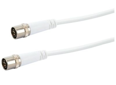 Schwaiger Antenne, Satelliet Aansluitkabel [1x F-quickstekker - 1x F-quickstekker] 7.50 m 10 dB Viervoudig afgeschermd Wit
