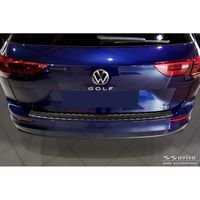 Zwart RVS Bumper beschermer passend voor Volkswagen Golf VIII Variant 2020- 'Ribs' AV245089 - thumbnail