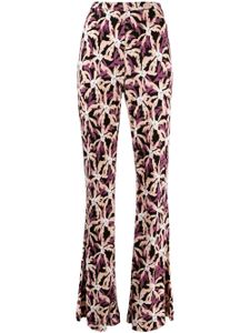 DVF Diane von Furstenberg pantalon Brooklyn à coupe évasée - Violet