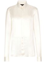 Dolce & Gabbana chemise à plastron contrastant - Blanc