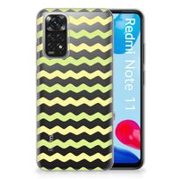 Xiaomi Redmi 10 | Redmi Note 11 4G TPU bumper Waves Yellow - thumbnail