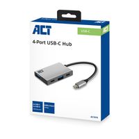 ACT AC7070 USB-C Hub 4 port met 2x USB-C en 2x USB-A, SuperSpeed 10Gbit/s - thumbnail