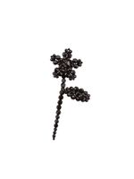 Simone Rocha boucle d'oreille pendante sertie de cristaux - Noir