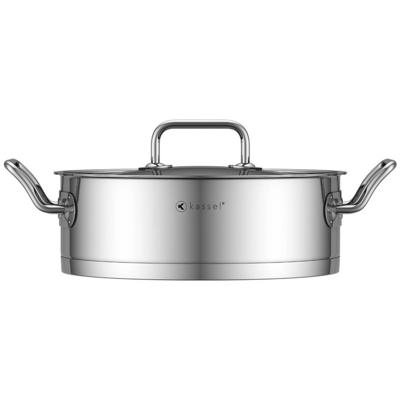 Kassel 93037 - Lage kookpan - 24 cm- RVS - 3.6 liter Kassel 93037 - Lage kookpan - 24 cm- RVS - 3.6 liter