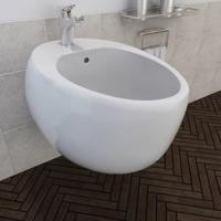 vidaXL Keramieken wandbidet wit