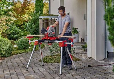 Einhell 4310615 onderstel voor verstekzagen 4 poot/poten Zwart, Rood