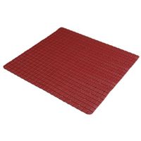 Urban Living Badkamer/douche anti slip mat - rubber - voor op de vloer - donkerrood - 55 x 55 cm   -