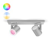 Philips Opbouwspot Hue Argenta - White and color 2-lichts zilvergrijs 915005762401