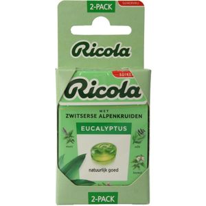 Ricola Eucalyptus suikervrij 2 st (50 gr)