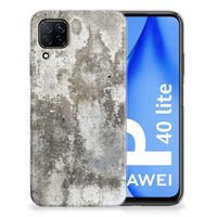 Huawei P40 Lite TPU Siliconen Hoesje Beton Print