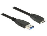 Delock 85074 Kabel USB 3.0 Type-A male > USB 3.0 Type Micro-B male 2,0 m zwart - thumbnail