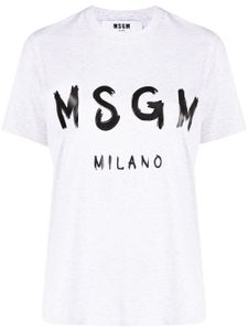 MSGM t-shirt en coton à logo imprimé - Gris