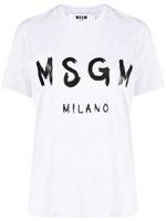 MSGM t-shirt en coton à logo imprimé - Gris - thumbnail