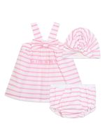 Givenchy Kids lot de trois robes en coton à rayures - Rose