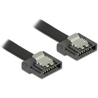 Delock Kabel SATA Flexi 6 Gb/s 10cm zwart metaal