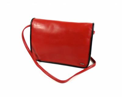 Dames soft schoudertasje portemonnee Rood Zwart