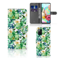 Samsung Galaxy A71 Hoesje Orchidee Groen - thumbnail