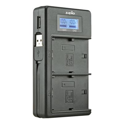 Jupio USB Duo Charger LCD voor Canon LP-E6(N)
