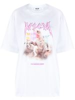 MSGM t-shirt à imprimé graphique - Blanc