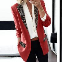 Casual Leopard Long Sleeve Blazer