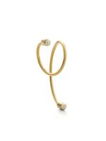 Shihara boucle d'oreille Twist Curl en or 18ct pavée de diamants - thumbnail