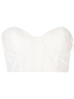 Patrizia Pepe haut-bustier en maille métallisée - Blanc