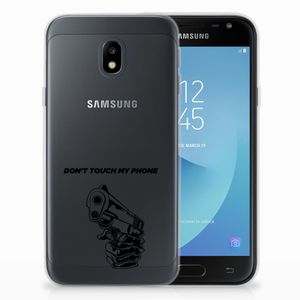 Samsung Galaxy J3 2017 Silicone-hoesje Gun Don't Touch My Phone