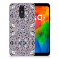 LG Q7 TPU Siliconen Hoesje Flower Tiles