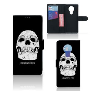 Telefoonhoesje met Naam Nokia 5.3 Skull Eyes