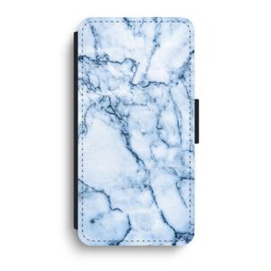 Blauw marmer: iPhone XR Flip Hoesje