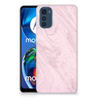 Motorola Moto E32/E32s TPU Siliconen Hoesje Marble Pink - Origineel Cadeau Vriendin