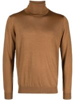 Laneus rollneck fine-knit jumper - Marron - thumbnail